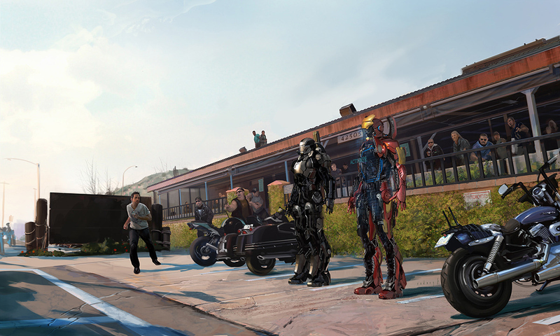 Illustration for article titled The Most Thrilling Iron Man 3 Art Yet: The Iron Legion!
